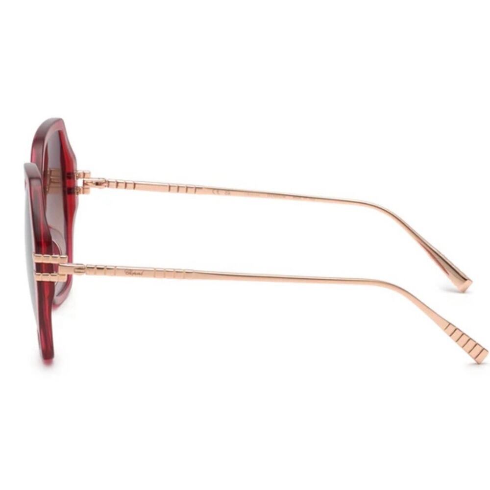 New! Chopard SCH370M 07AK Transparent Red Ice Cube Sunglasses, Authentic - Picture 5 of 8